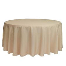 Last inn bildet i Galleri-visningsprogrammet, Rund duk 300 cm Farge: Beige (Går helt ned til gulvet hvis bordet er 150 cm)

